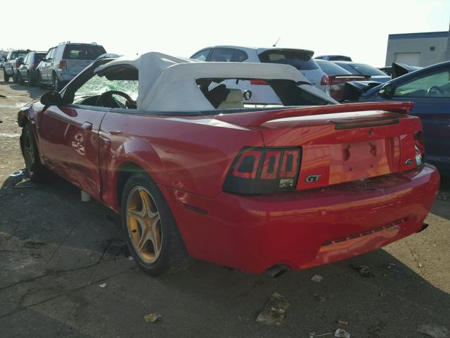 1FAFP45XXXF122168 - 1999 FORD MUSTANG GT RED photo 3