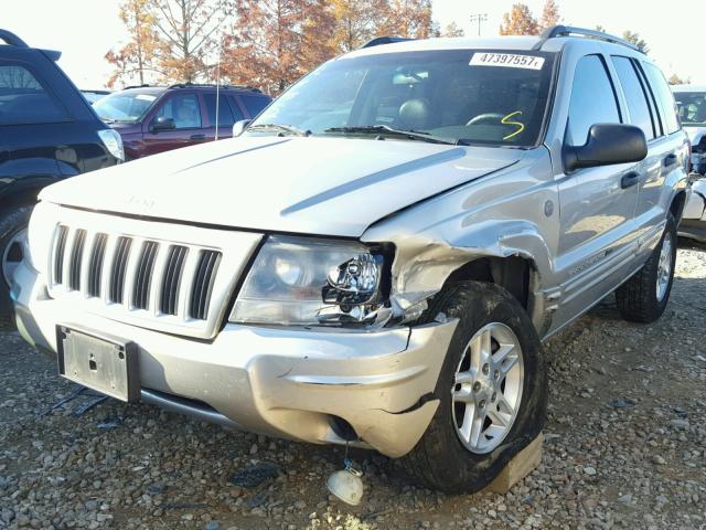 1J4GW48NX4C340176 - 2004 JEEP GRAND CHER SILVER photo 2