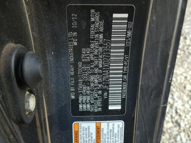 JF1ZNAA1XD2713557 - 2013 TOYOTA SCION FR-S ლურჯი ფოტო 10