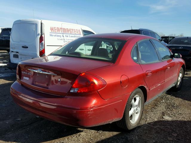 1FAFP55UXYG250658 - 2000 FORD TAURUS SES MAROON photo 4