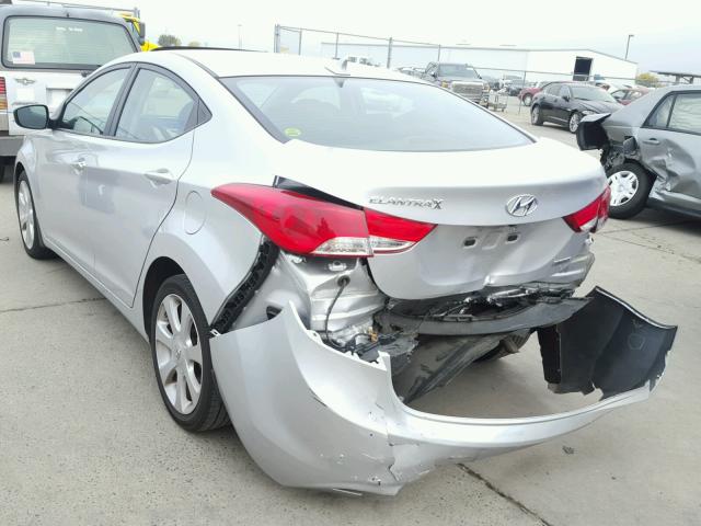 KMHDH4AEXDU858498 - 2013 HYUNDAI ELANTRA GL SILVER photo 3