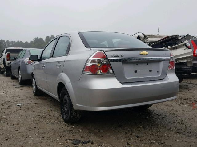 KL1TD5DEXAB047604 - 2010 CHEVROLET AVEO LS SILVER photo 3