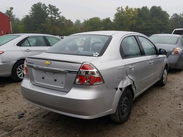 KL1TD5DEXAB047604 - 2010 CHEVROLET AVEO LS SILVER photo 4