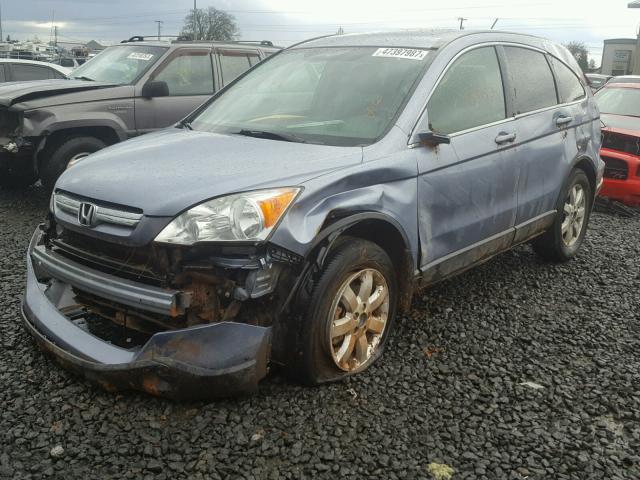 JHLRE38797C065274 - 2007 HONDA CR-V EXL BLUE photo 2