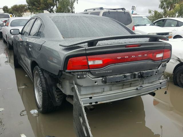 2B3CL3CG5BH567500 - 2011 DODGE CHARGER GRAY photo 3