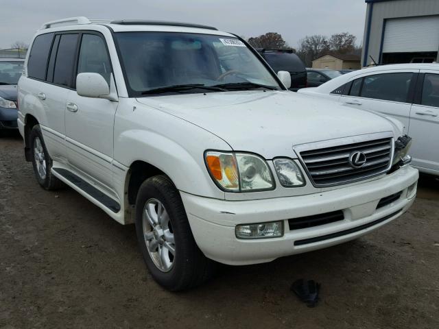 JTJHT00W253555534 - 2005 LEXUS LX 470 WHITE photo 1