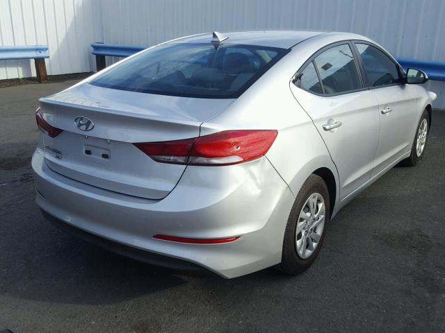 5NPD74LF0HH098014 - 2017 HYUNDAI ELANTRA SE SILVER photo 4