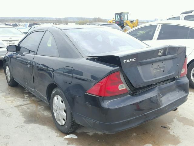 1HGEM22583L085558 - 2003 HONDA CIVIC LX BLACK photo 3