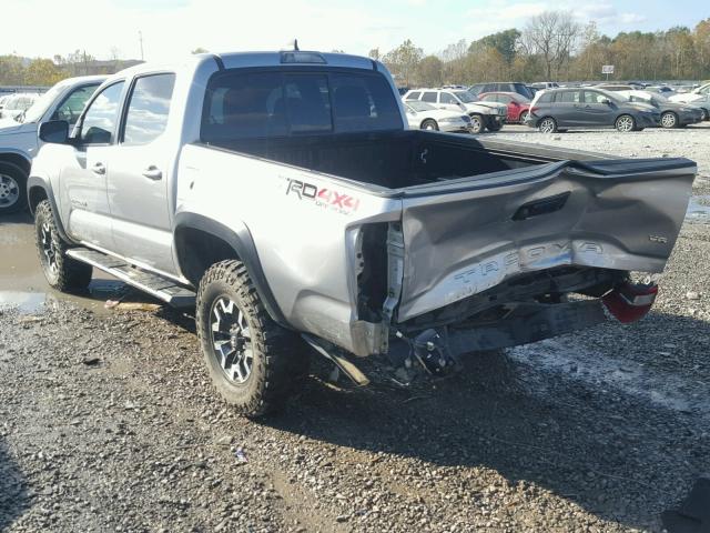 5TFCZ5AN4GX041145 - 2016 TOYOTA TACOMA DOU SILVER photo 3