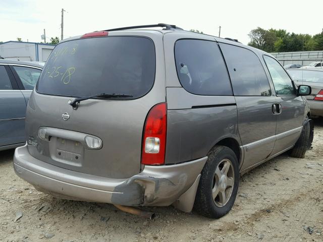 4N2ZN15T91D816679 - 2001 NISSAN QUEST GXE BROWN photo 4