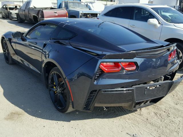 1G1YJ2D71E5100226 - 2014 CHEVROLET CORVETTE S BLUE photo 3