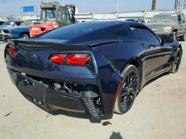 1G1YJ2D71E5100226 - 2014 CHEVROLET CORVETTE S BLUE photo 4