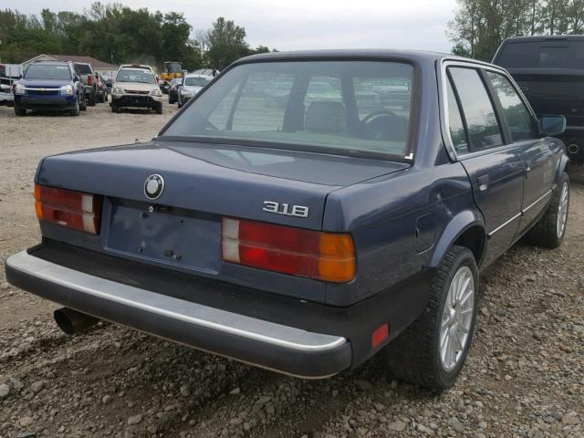 WBAAC7408F0675602 - 1985 BMW 318 I BLUE photo 4