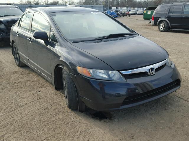 1HGFA16827L044666 - 2007 HONDA CIVIC EX BLACK photo 1