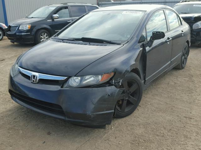 1HGFA16827L044666 - 2007 HONDA CIVIC EX BLACK photo 2