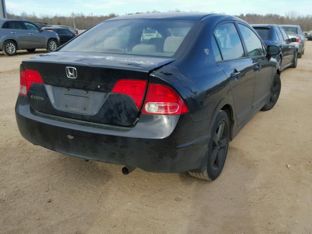 1HGFA16827L044666 - 2007 HONDA CIVIC EX BLACK photo 4