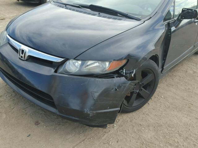 1HGFA16827L044666 - 2007 HONDA CIVIC EX BLACK photo 9