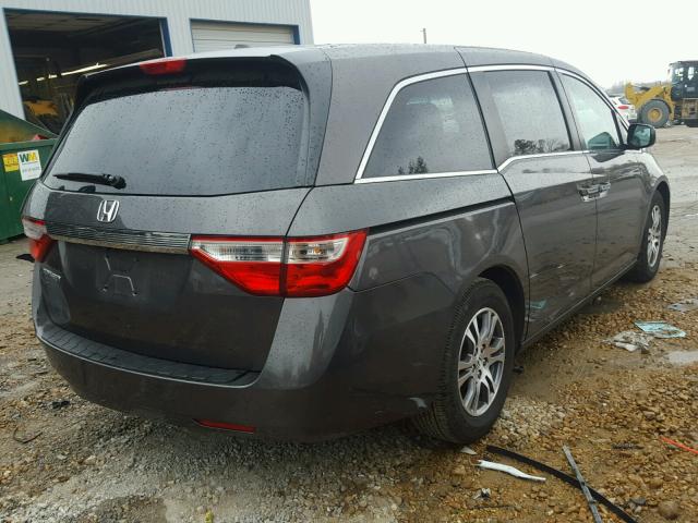 5FNRL5H61CB048858 - 2012 HONDA ODYSSEY EX GRAY photo 4