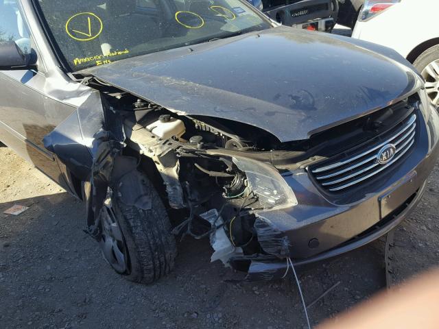 KNAGE123785217148 - 2008 KIA OPTIMA LX GRAY photo 9