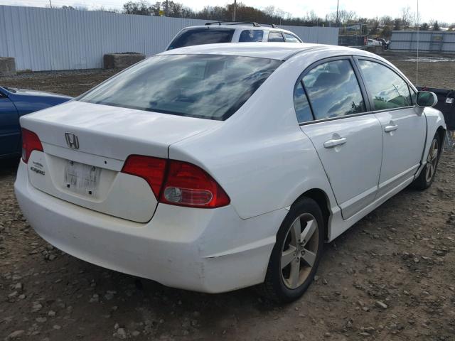 1HGFA16897L114597 - 2007 HONDA CIVIC EX WHITE photo 4