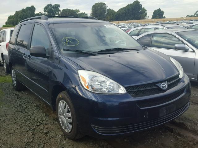 5TDZA23C34S019666 - 2004 TOYOTA SIENNA CE BLUE photo 1