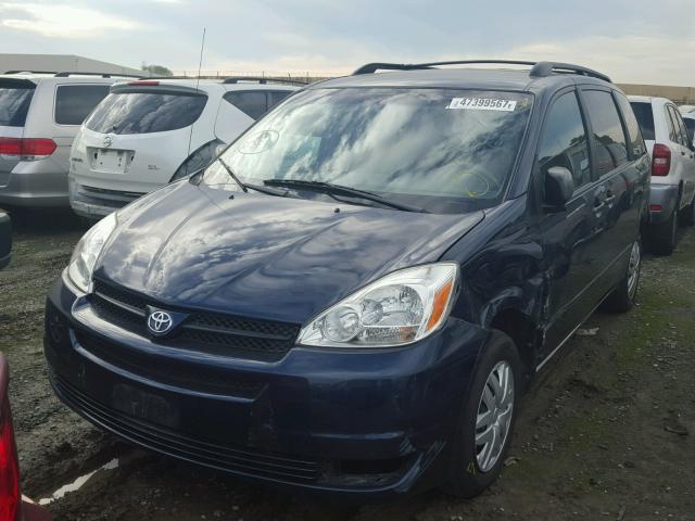 5TDZA23C34S019666 - 2004 TOYOTA SIENNA CE BLUE photo 2