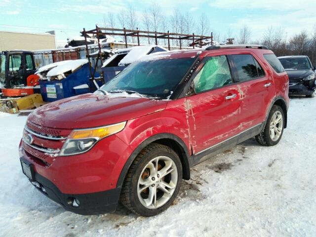 1FMHK8F82CGA22064 - 2012 FORD EXPLORER L RED photo 2