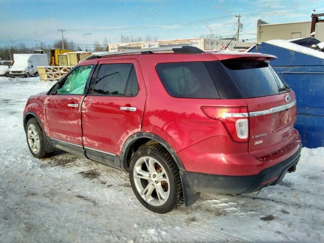 1FMHK8F82CGA22064 - 2012 FORD EXPLORER L RED photo 3