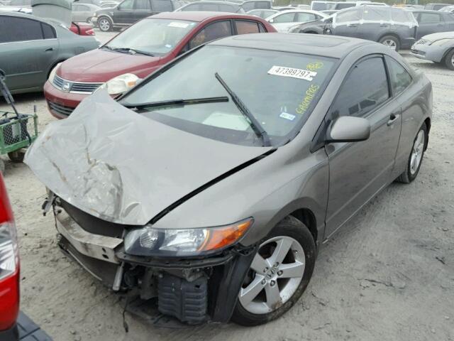 2HGFG12978H554703 - 2008 HONDA CIVIC EXL GRAY photo 2