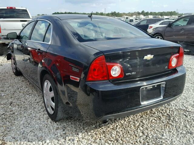 1G1ZG57B394231139 - 2009 CHEVROLET MALIBU LS BLACK photo 3