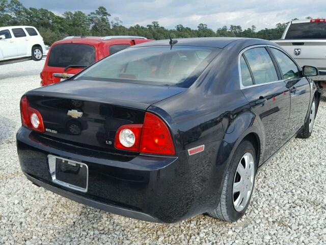 1G1ZG57B394231139 - 2009 CHEVROLET MALIBU LS BLACK photo 4