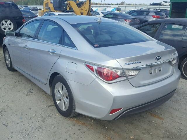 KMHEC4A44DA064575 - 2013 HYUNDAI SONATA HYB SILVER photo 3