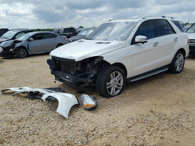 4JGDA5JB5FA455338 - 2015 MERCEDES-BENZ ML 350 WHITE photo 2