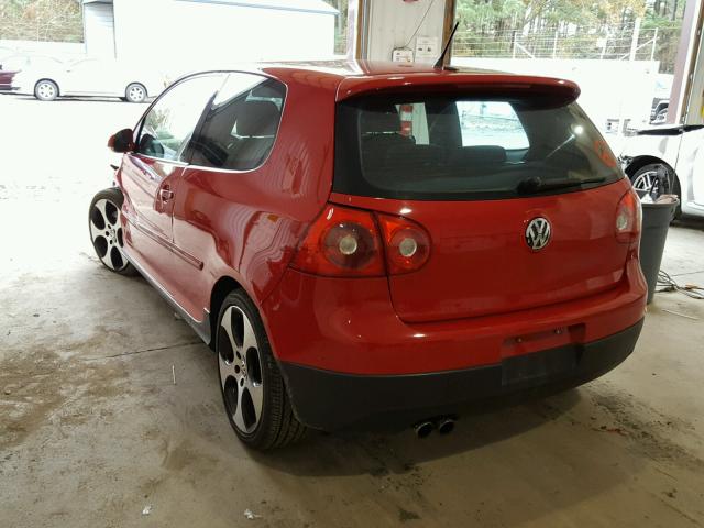 WVWFV71KX7W284250 - 2007 VOLKSWAGEN NEW GTI FA RED photo 3