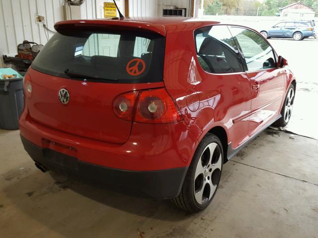 WVWFV71KX7W284250 - 2007 VOLKSWAGEN NEW GTI FA RED photo 4