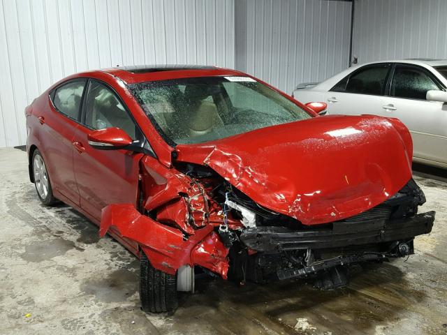 KMHDH4AE4DU594680 - 2013 HYUNDAI ELANTRA GL RED photo 1