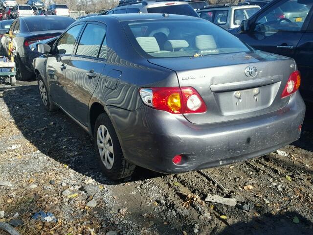 1NXBU4EE6AZ379908 - 2010 TOYOTA COROLLA BA GRAY photo 3