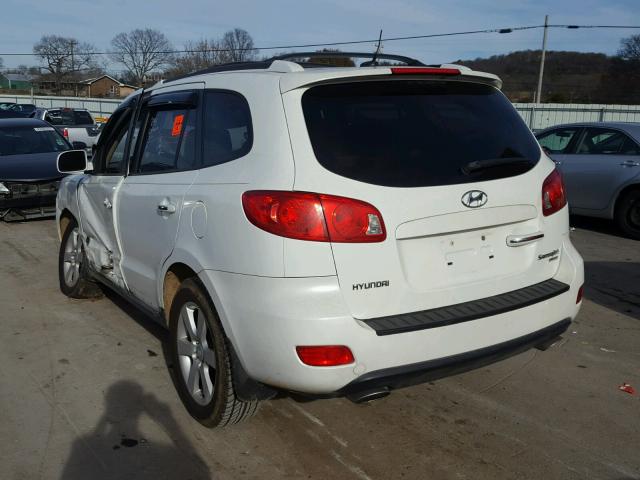 5NMSH13E98H136220 - 2008 HYUNDAI SANTA FE S WHITE photo 3