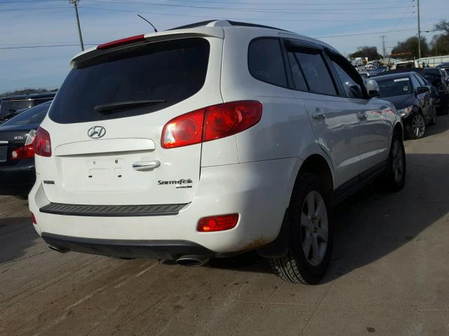 5NMSH13E98H136220 - 2008 HYUNDAI SANTA FE S WHITE photo 4