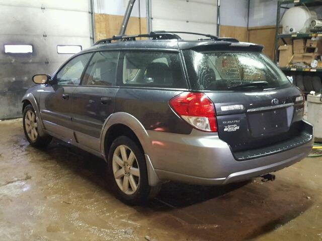 4S4BP61C897318948 - 2009 SUBARU OUTBACK 2. GRAY photo 3