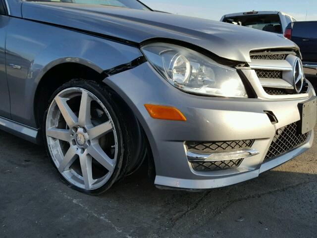 WDDGJ4HB1CF888452 - 2012 MERCEDES-BENZ C 250 SILVER photo 9