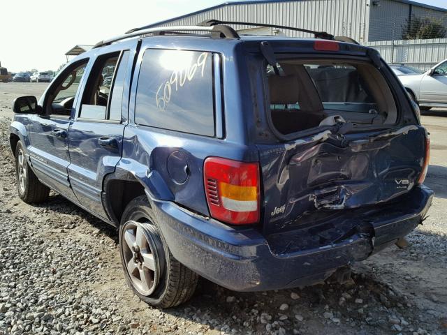 1J8GW58J03C509069 - 2003 JEEP GRAND CHER BLUE photo 3