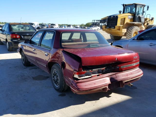 1G4AG55M7S6412694 - 1995 BUICK CENTURY SP MAROON photo 3