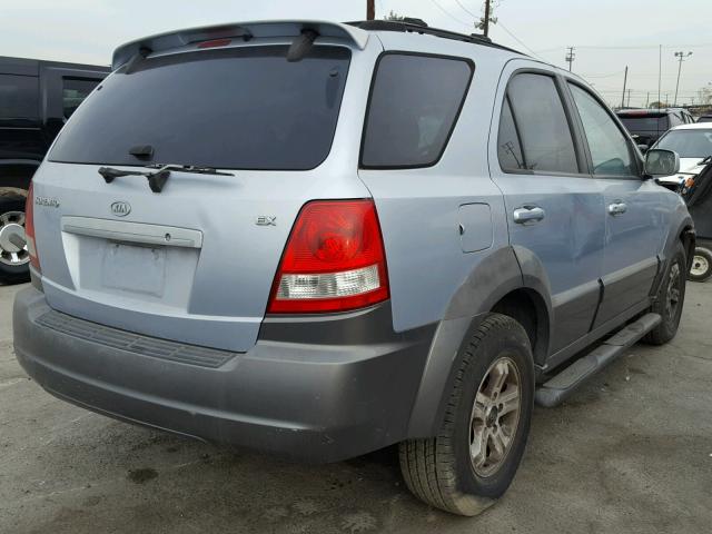 KNDJD733455341662 - 2005 KIA SORENTO BLUE photo 4