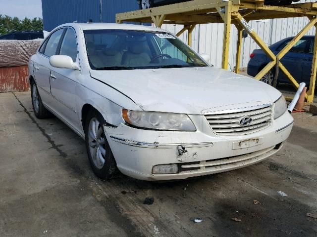 KMHFC46F76A093599 - 2006 HYUNDAI AZERA SE WHITE photo 1