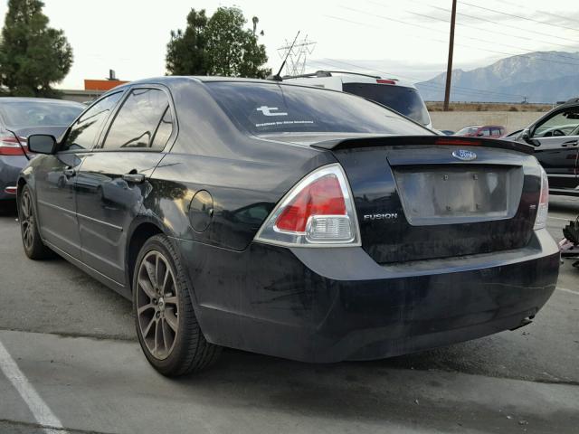 3FAHP07Z18R243031 - 2008 FORD FUSION SE BLACK photo 3