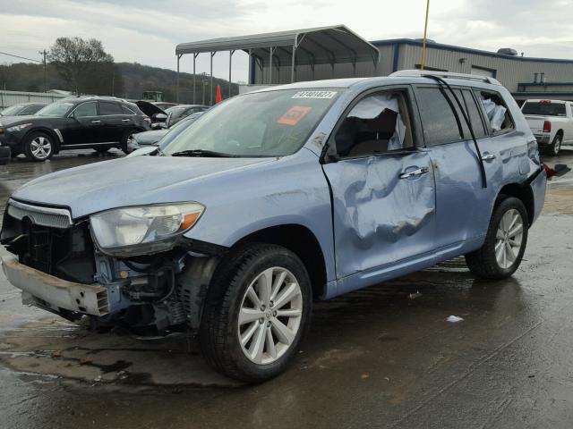 JTEEW41A782006358 - 2008 TOYOTA HIGHLANDER BLUE photo 9