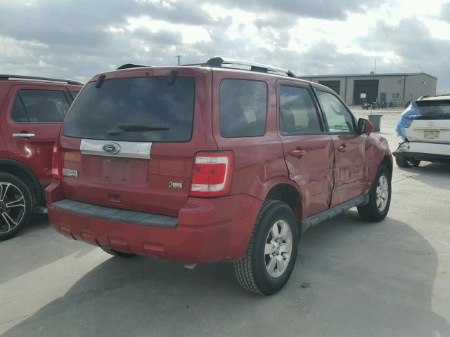 1FMCU0EG2BKB48614 - 2011 FORD ESCAPE LIM RED photo 4