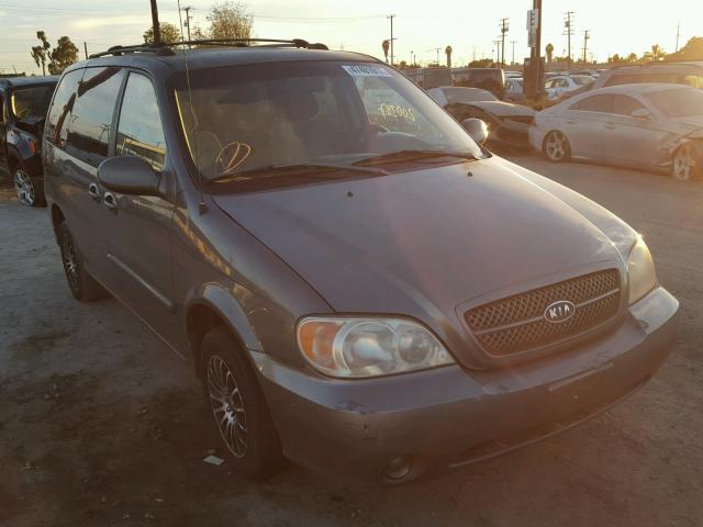 KNDUP132556725842 - 2005 KIA SEDONA BROWN photo 1