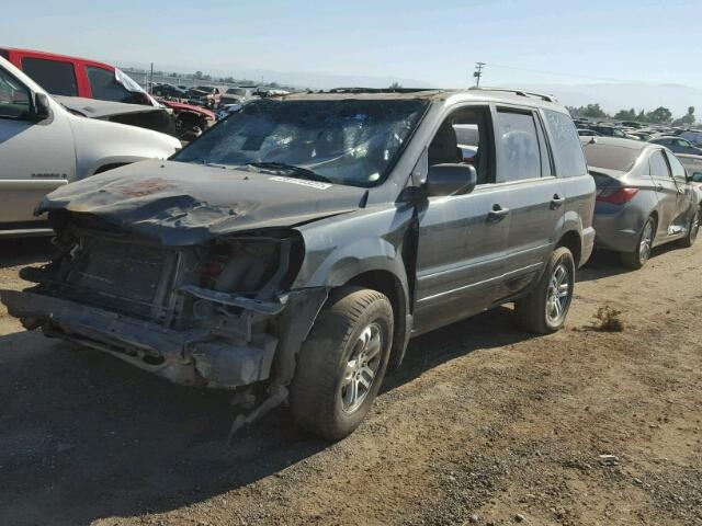 2HKYF18515H573491 - 2005 HONDA PILOT EXL BLUE photo 2